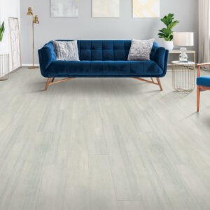 Blue couch on Laminate flooring | Xtreme Carpet Care