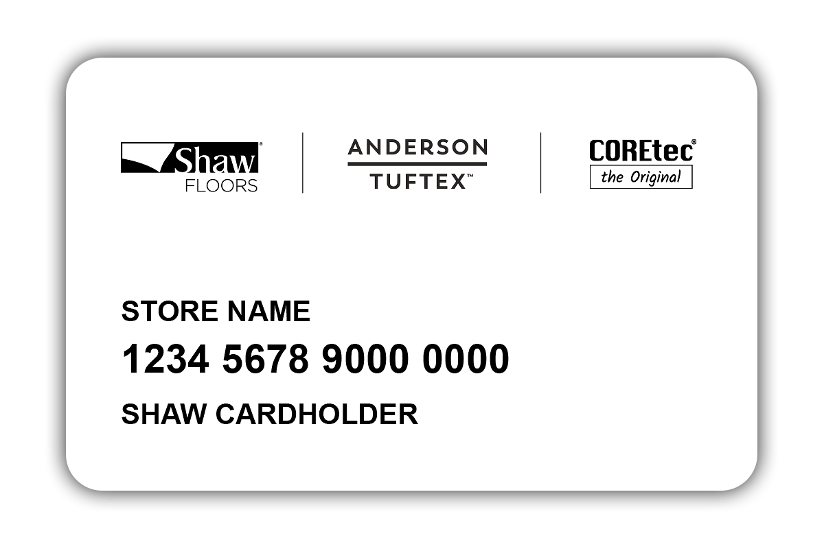 Shaw Credit Card | Xtreme Carpet Care